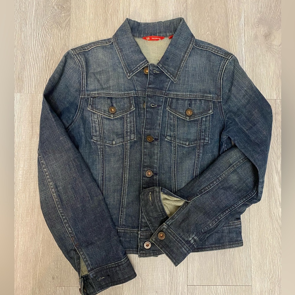 Express dark denim laboratory jean jacket sz S like new